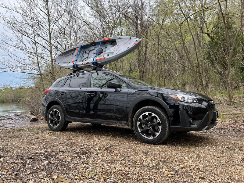 fishing kayak on car
